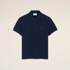 AMI PARIS 中性心形徽标刺绣棉质短袖polo衫 蓝色 BFUPL001 760 430 商品缩略图0