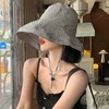 千鸟格渔夫帽女夏季韩版uv防紫外线遮阳防晒帽大帽檐遮脸太阳帽子 商品缩略图2