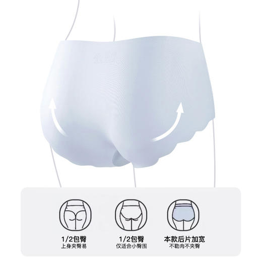【少女心爆棚❗️超薄面膜冰丝内裤】夏日清凉冰感 舒适亲肤轻薄速干，冰丝蕾丝内裤女性感新款纯棉裆少女纯欲女士透气面膜薄款短裤L 商品图5