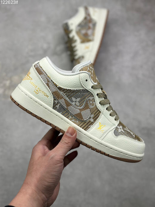 春季特惠💰320 Air Jordan 1 Low AJ1 WH LV 乔1 复古文化休闲运动篮球鞋 商品图3