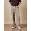 GXG男装 宽松直筒复古咖色水洗牛仔裤休闲弹力长裤2025夏季热卖 商品缩略图3