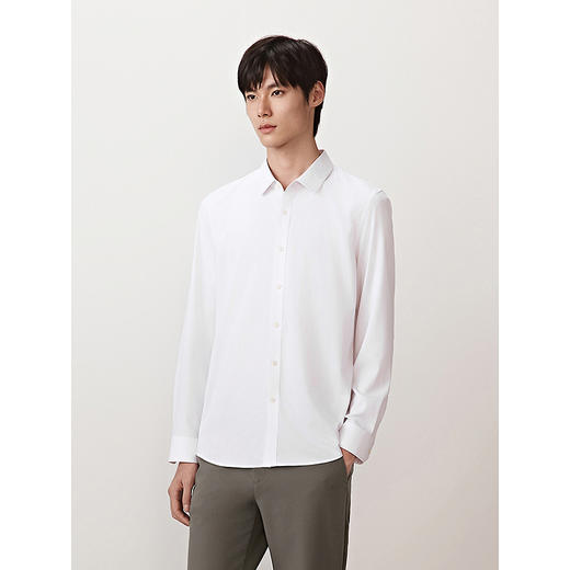 GXG男装 不易皱商务衬衫精致绣花通勤衬衣职业衬衫 2025秋季热卖 商品图3