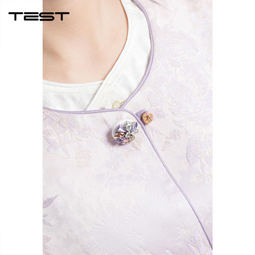 春上新紫色新中式国风外套女短款高级感小外套2261042 商品图2