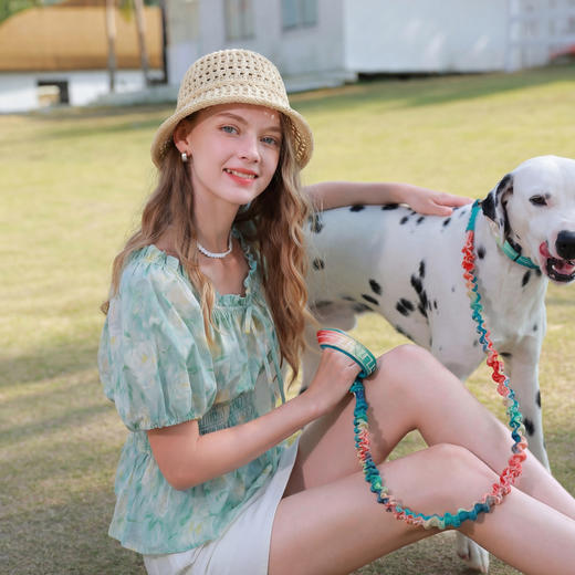 三彩2026新款草编感镂空渔夫帽卡其法式复古显脸小遮阳度假通勤女 商品图1