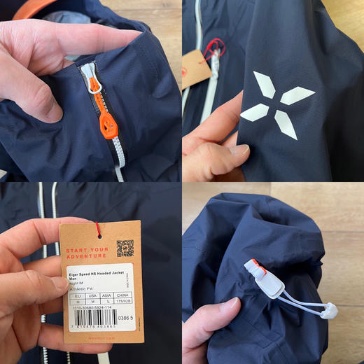原单正品MAMMUT猛犸象 Eiger户外运动登山徒步旅行硬壳冲锋衣！
蓝色S M L XL（偏大） 商品图7