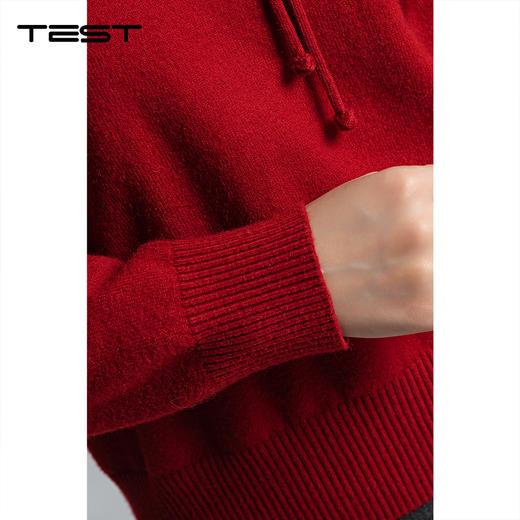 春上新新中式盘扣小翻领红色毛衣1261013 商品图3