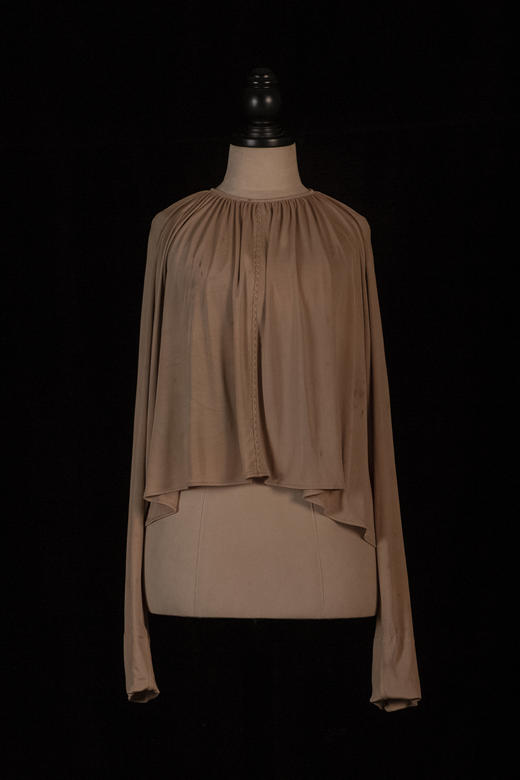 Mutedance 26SS 米色丝质植物染上衣 商品图0
