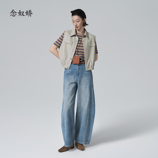 【商场同款】CNI6396 “ 米色蛋白皮马甲 ” 柔韧耐穿，轻奢质感好搭显瘦 商品图5