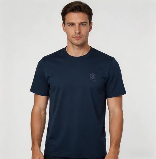 【莱赛尔蚕丝外穿】SCHIESSER舒雅春夏男士纯色莱赛尔+蚕丝 舒适圆领短袖休闲舒适上衣35/19927U 商品图2