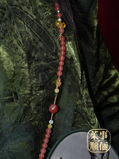 【26年女神樱花季】【茱事顺俪】南红绿松蜜蜡多用链百搭斜挎 商品图3