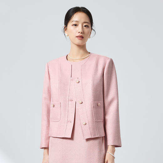 QS高档羊毛小香风外套法式短款气质外套优雅通勤风百搭上衣2531 商品图3