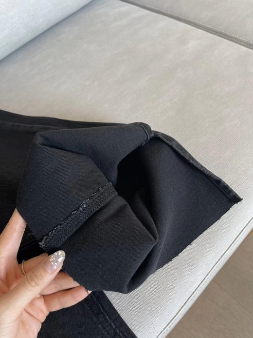 Mother同款灰色高腰开衩牛仔裤直筒裤022403 商品图9