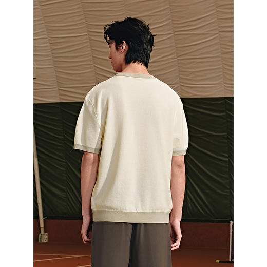 GXG男装 圆领T恤撞色拼接短袖针织 2025年夏季热卖G25X442092 商品图3