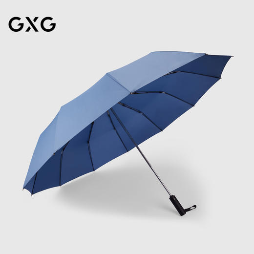 GXG男士商务雨伞加大加厚加固两用男士折叠伞 商品图1