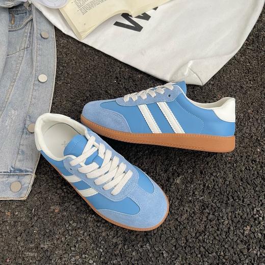 XGXC多巴胺穿搭情侣款真皮德训鞋|多色可选 3962两条杠 商品图3