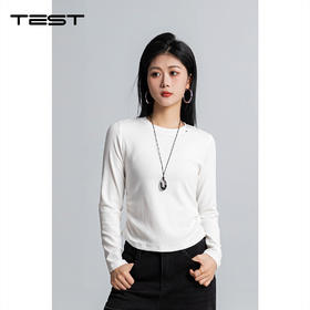 春上新纯色简约百搭T恤打底衫1261025