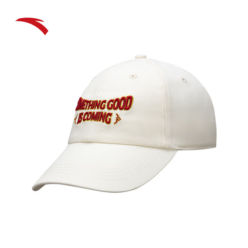 安踏（ANTA）【凯里·欧文同款】复古运动帽棒球帽潮流百搭时尚刺绣复古鸭舌帽 【刺绣】192618263-4米白色