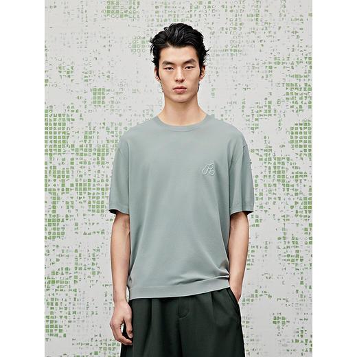 GXG男装  双色圆领T恤简约纯色短袖针织  夏季热卖G25X442066 商品图2