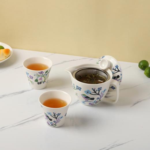 99元到手3件套！【蝶舞花间×田园鸟语手绘陶瓷一壶二杯茶器套装】​ ​ 百年传承🏆京都窑火淬炼的手作史诗​ ​ ✅匠人细毫手绘，会呼吸的田园画​  日本东烧出口高端商chao 商品图5