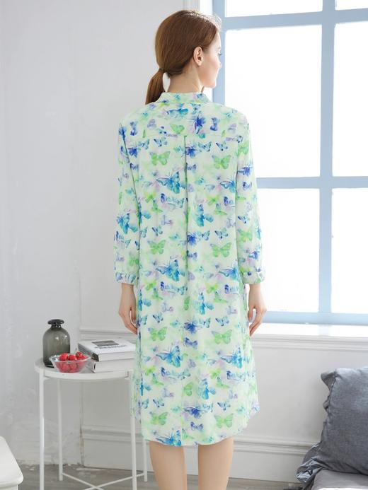 【时尚家居服系列】舒雅女九分袖连衣裙  全棉贡缎 梭织  100%棉  尺码S-XL 31/26421D 商品图2