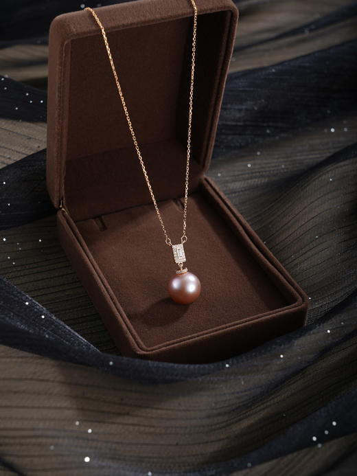 子佩集【璀璨凝华】银S925珍珠惜王妃套链项链【MLTL057】镀金方块吊球粉2602 商品图2