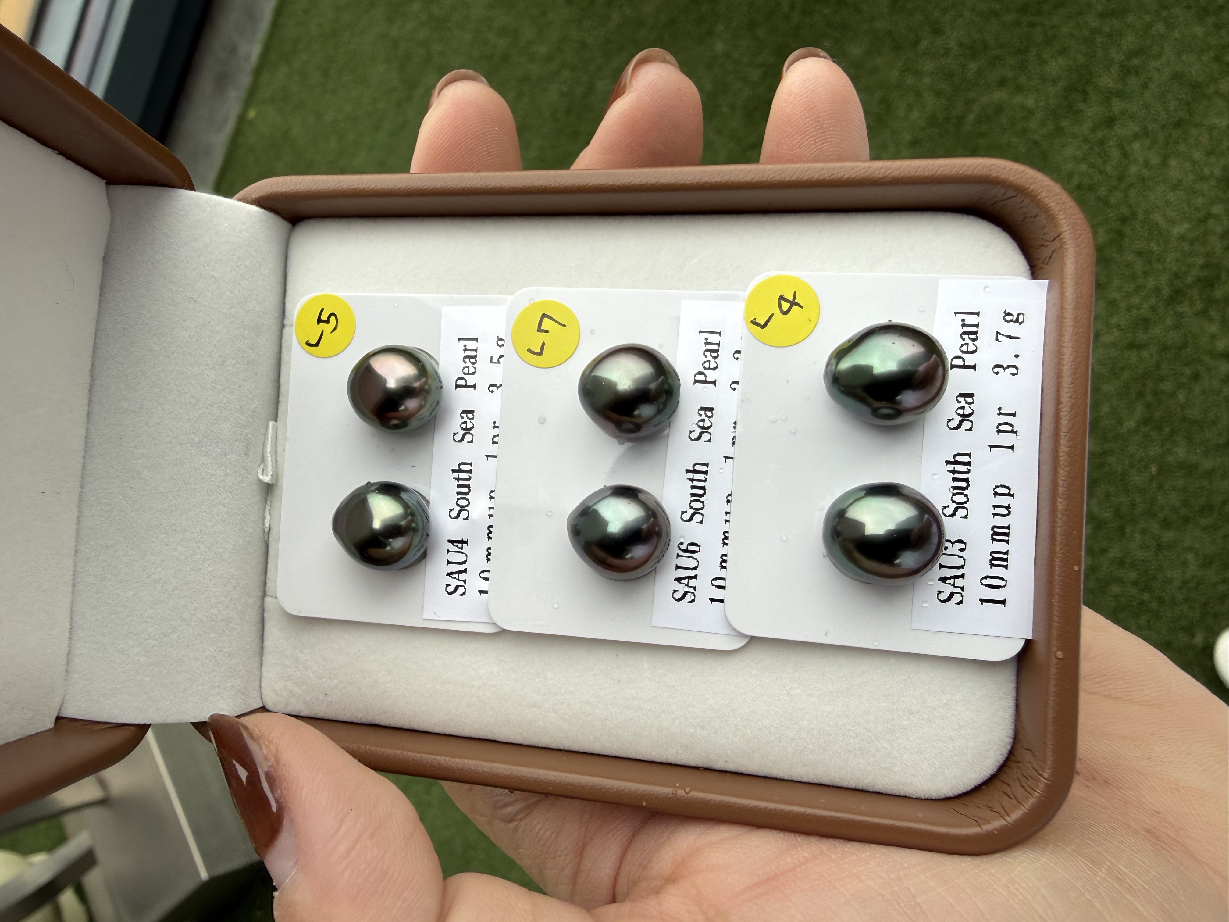 【香港展会商品】完美对称 极光大溪地炫紫孔雀绿 10-11mm（展会产品拍下后不支持7天无理由退换货）