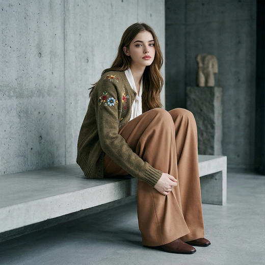 PALUOPO/PL圆领女开衫ET23057R-A/约重315g帕罗 商品图6