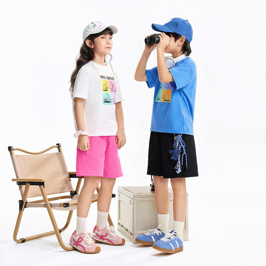 男女童圆领短袖针织衫夏季新款安奈儿童装EM621632 商品图3