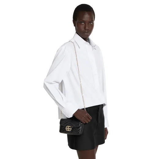 GUCCI 古驰 女士 GG Marmont系列 迷你单肩背包 黑色 841290 AAFAX 1000 商品图7