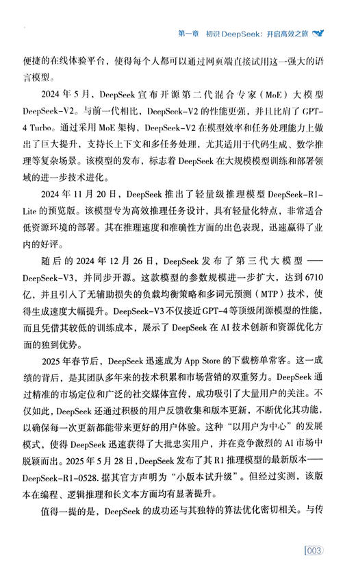 Deepseek快速上手:AI时代个人效率指南 杨亚穹，孙昊睿著 ai人工智能数据科学 智能时代 商品图3