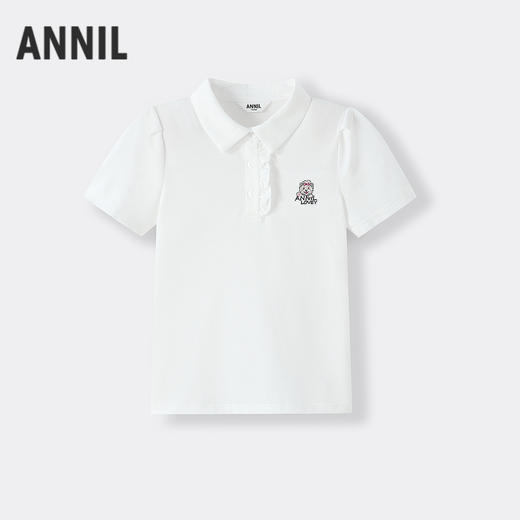 女童翻领短袖针织衫夏季新款安奈儿童装EG621709 商品图1