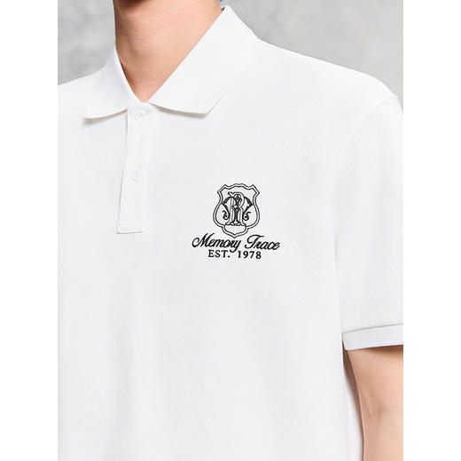 GXG男装 藏青色通勤polo衫男士上衣简约翻领短袖 25夏热卖 商品图4