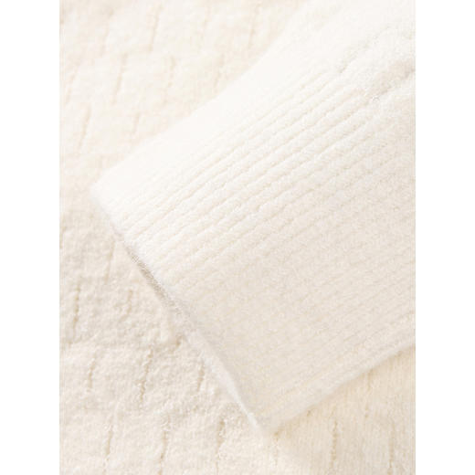 GXG男装  肌理菱格线衫通勤毛衫男内搭 25年春G25X201007 商品图4