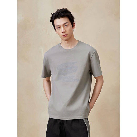 GXG男装 圆领T恤大图案印花短袖针织 2025年夏季热卖G25X442054 商品图3