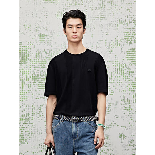 GXG男装 双色可选圆领T恤简约纯色短袖针织T恤  夏季热卖G25X442106 商品图3