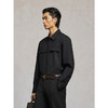 GXG男装 黑色简约贴袋设计宽松长袖衬衫25年春季热卖G25X031023 商品缩略图2