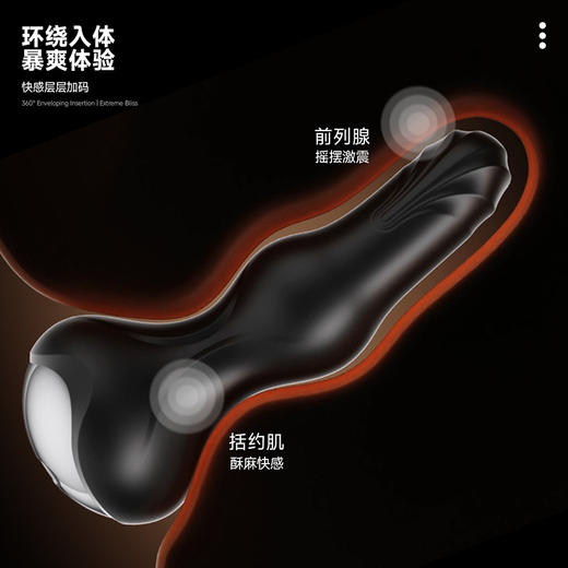 姬欲摇乐肛塞男用前列腺后庭玩具成年人情趣性用品震动按摩自慰器 商品图2