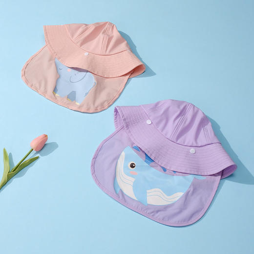严选儿童护颈防晒帽夏新款男童女童秋遮阳帽太阳帽宝宝帽子渔夫帽 商品图1