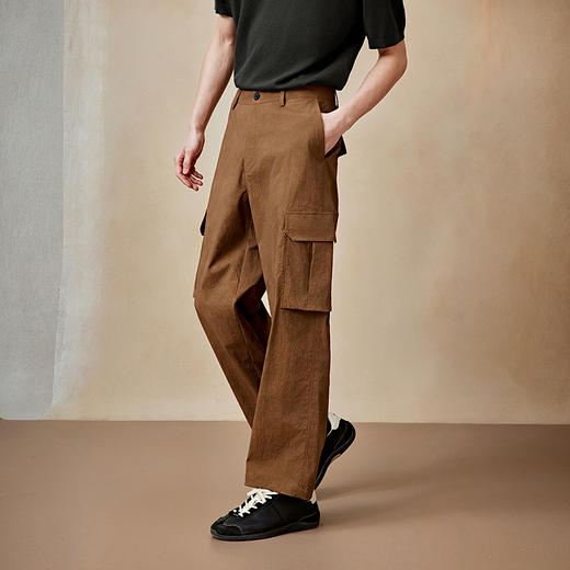 GXG男装 宽松直筒工装裤户外休闲裤男长裤25年夏季热卖G25X022060 商品图2