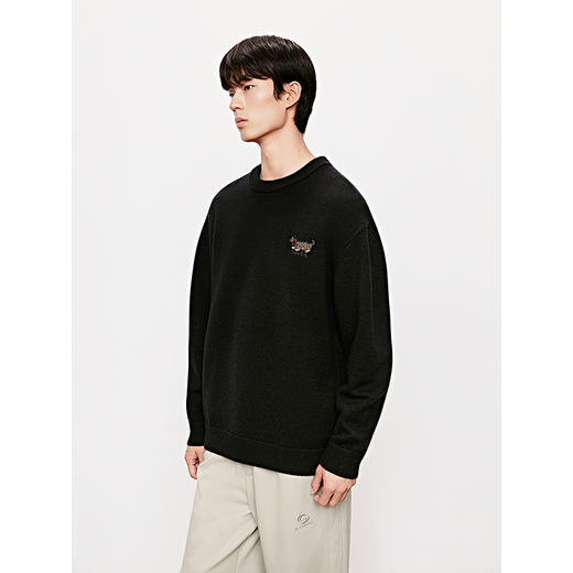 GXG男装 腊肠狗小标毛衣休闲简约针织衫通勤线衫 2025年冬季热卖 商品图2