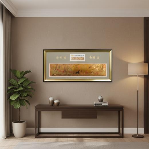 元代书画宗师赵孟頫的《浴马图》——故宫博物院明令禁止出境的镇院珍品，元代书画艺术的巅峰之作《浴马图金雕画》 商品图1