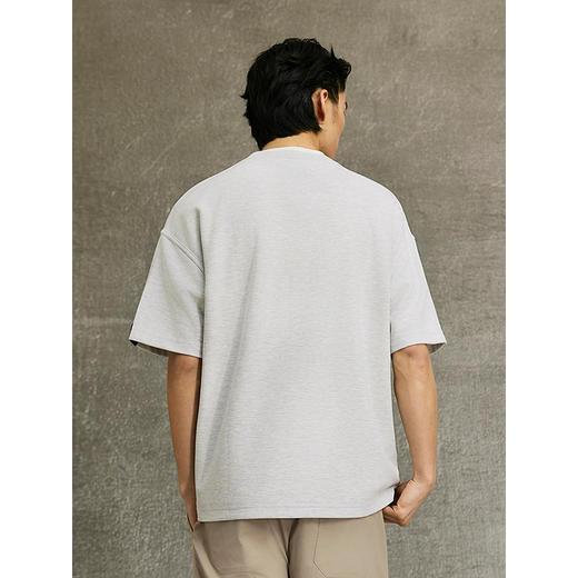 GXG男装 T恤华夫格圆领短袖针织 25年春G25X441025 商品图4