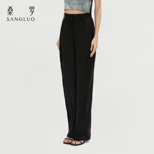 【休闲百搭】SANGLUO睡裤家居长裤凉感挺阔垂感拖地香蕉裤可居家可外穿女 商品图1