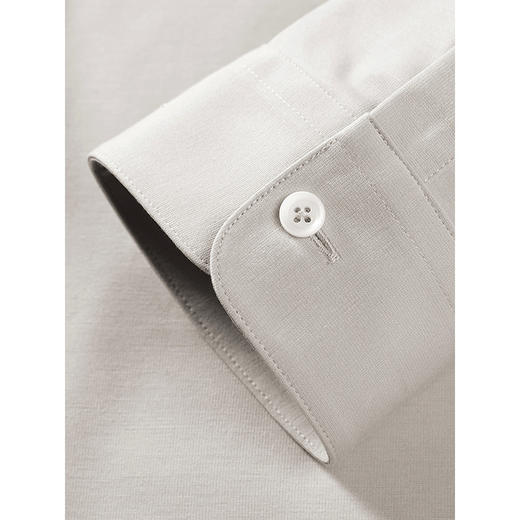 GXG男装 浅卡其质感面料舒适通勤长袖衬衫 25春季热卖G25X031019 商品图4