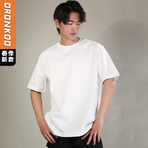 DRONKOO 2026 圆领净版索罗娜凉感面料短袖T恤 商品图0