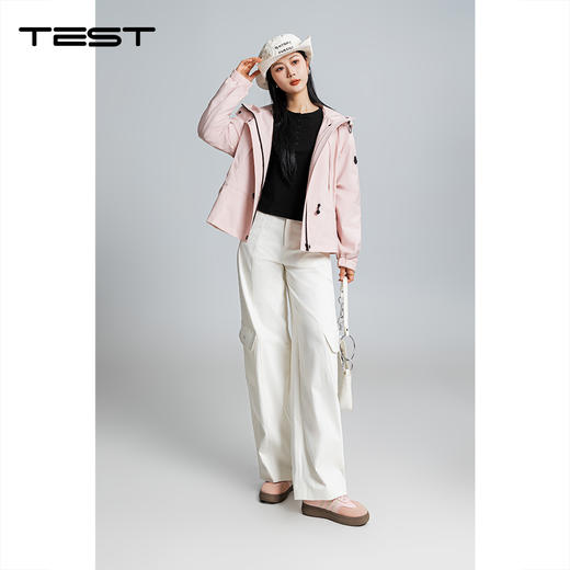 春上新纯色宽松防风连帽冲锋衣2261016 商品图1