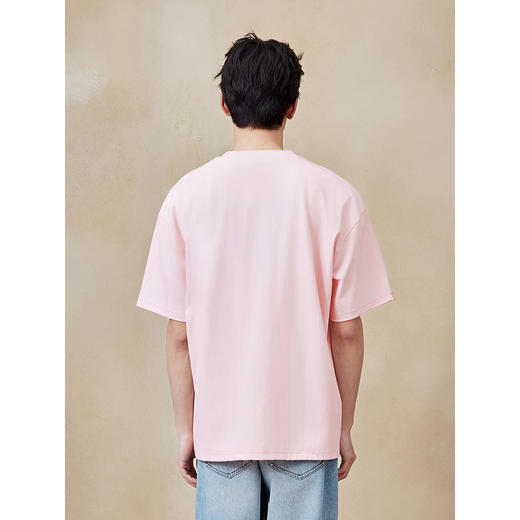 GXG男装 圆领T恤贴布绣短袖针织 2025年夏季热卖G25X442074 商品图3