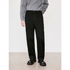 GXG男装 黑色火山岩保暖弹力宽松直筒弯刀牛仔裤 25年冬季热卖 商品缩略图2