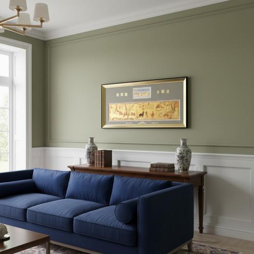 元代书画宗师赵孟頫的《浴马图》——故宫博物院明令禁止出境的镇院珍品，元代书画艺术的巅峰之作《浴马图金雕画》 商品图4