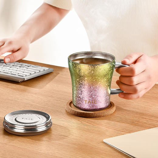 太可 纯钛焕彩吸管咖啡杯480ml TQCK-T480 商品图14